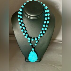 Turquoise Colored Teardrop necklace